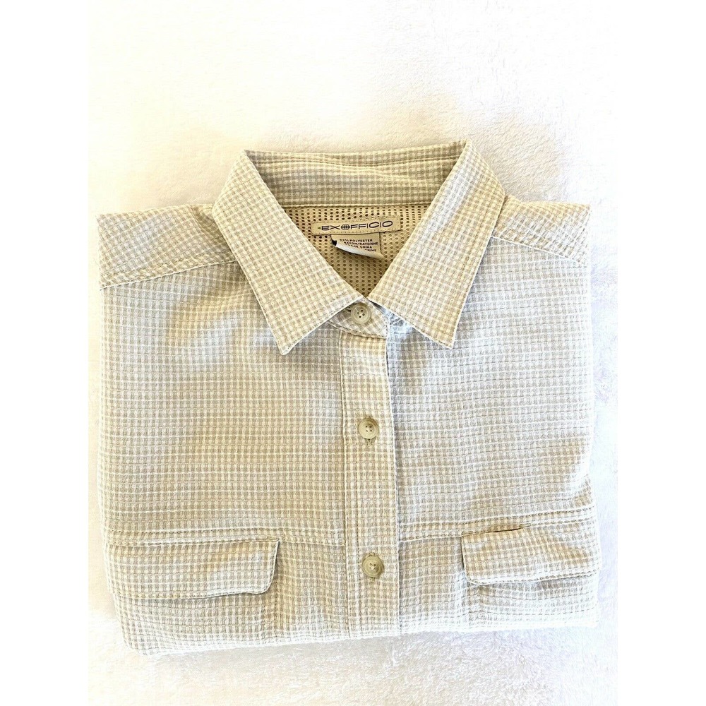 Exofficio Vented Hiking Camping Outdoor Shirt Sz L